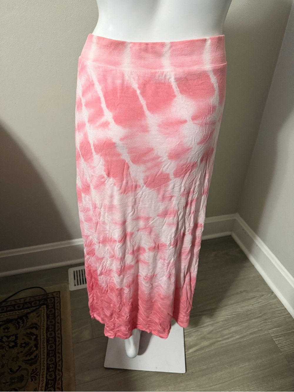 Pink Tie-Dye Maxi Skirt
